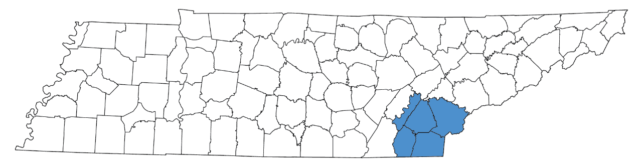 Bradley, McMinn, Meigs, Monroe, Polk counties